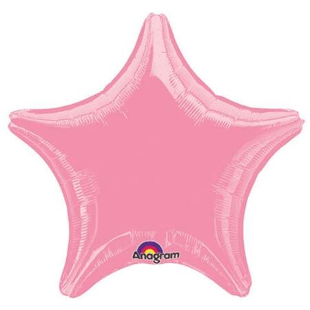 LOFTUS INTERNATIONAL 19 in. Metallic Pink Star Shape Balloon A1-2804
